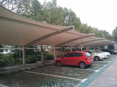 沿江高速常熟北服務中心膜結構停車棚 提升停車服務新標準